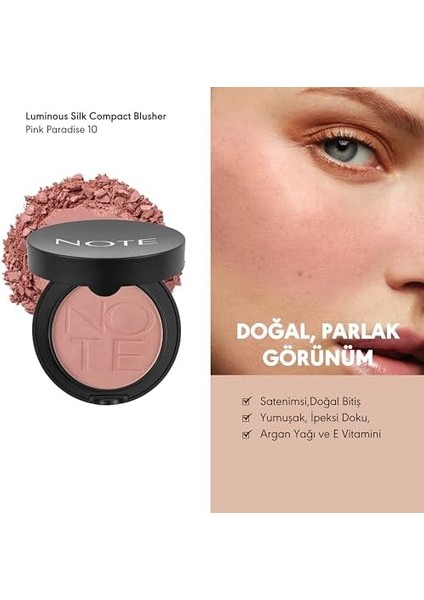 Note Luminous Silk Compact Blusher 10 Pink Paradise Toz Allık fiyatları