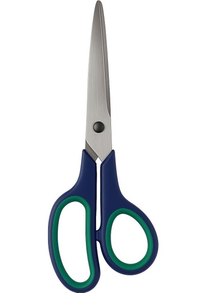 21.5 cm Paslanmaz Çelik Büyük Ofis – Ergonomik Kauçuk Saplı, Yeşil-Lacivert Renkli, Ev & Büro Tipi