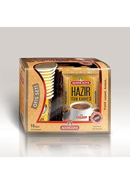 Altıncezve Ofis Seti Hazır Türk Kahvesi Şekerli 10'lu Paket fiyatları
