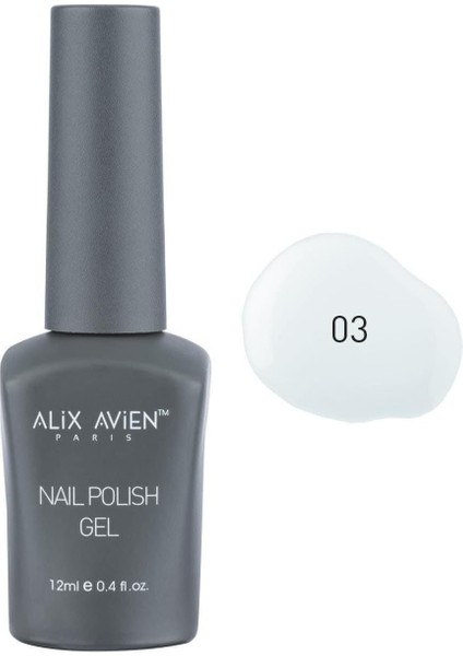 Alıx Avıen Uv Kalıcı Inci Beyaz Jel Oje 03 - Gel Polish - 12 ml