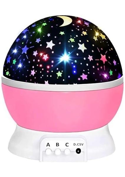 Star Masa Lambası, Gökyüzü Projeksiyon Gece Lambası, Yıldızlı Gece Lambası, Dekoratif ve Şık Tasarım (Pembe) fiyatları