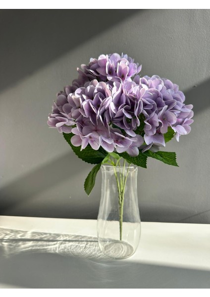 Islak Dokulu Yapay Ortanca Çiçeği-Renkli Ortanca Vazo Çiçeği fırsatları