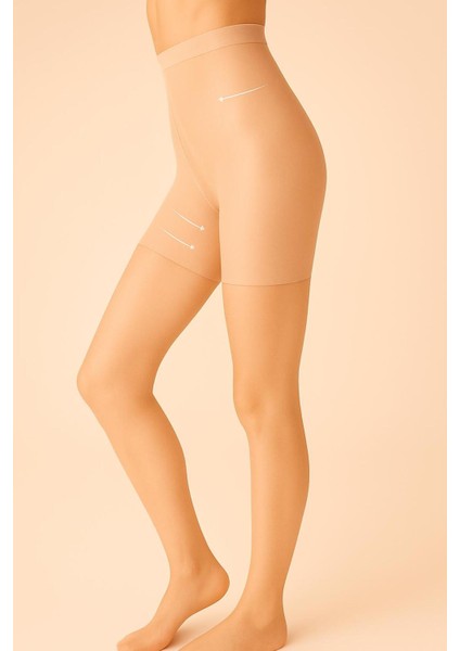 Karın & Basen Açık Ten Rengi Korse Etkili Kadın Külotlu Çorap Orta Kalın 40 Den Mat Body Form modelleri