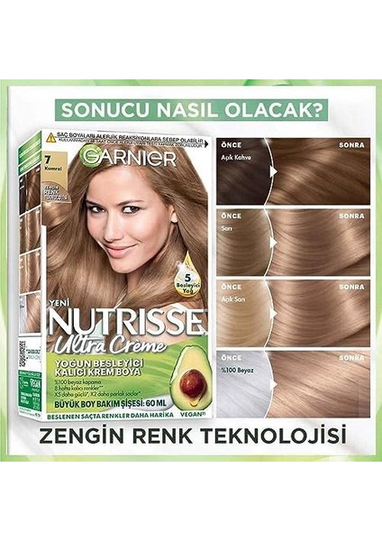 Garnier Nutrisse Yoğun Besleyici Kalıcı Krem Saç Boyası 7 Kumral fiyatları