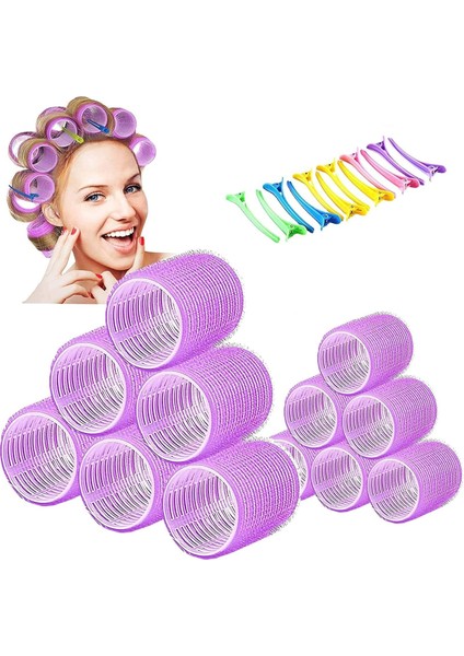 Xspring 24 Adet Saç Silindiri, 12 Adet Renkli Ördek Gagası Klipsli Kendinden Tutuşlu Saç Maşası, Dıy Kıvırcık Saç Kakülleri Saç Modeli Setleri, Kadınlar Için Isı Yok Kuaförlük Maşası Silindirleri fiyatları