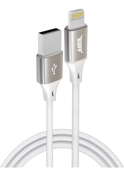 BL71 USB To 2.4A 1.2m Örgülü ve Şarj Kablosu (Beyaz)