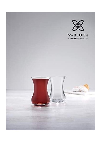 42381S00 V Block Belli 6'lı Çay Bardağı fiyatları