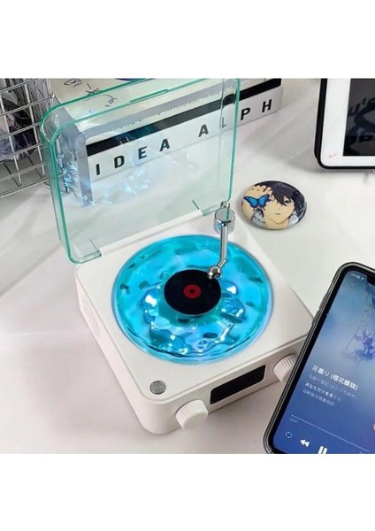 Bluetooth, Aux, Sd Kart Destekli Plak Müzik Çalar – Tavana Işık Yansıtan Retro Ses Sistemi Ses Topu modelleri