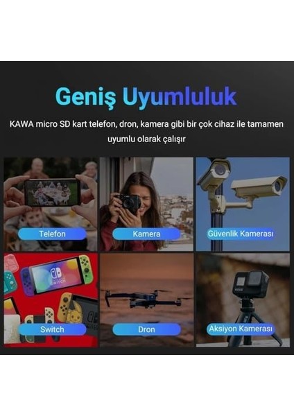 U3 V30 100MB/S Okuma 40MB/S Yazma 128GB Micro Sd Hafıza Kartı modelleri