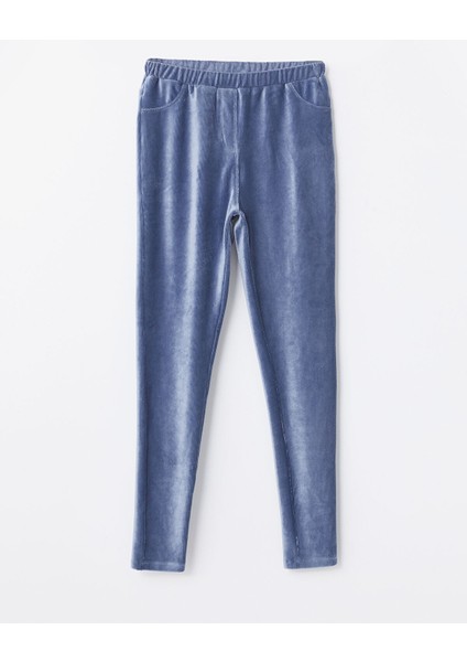 Yeni Sezon Beli Lastikli Kadife Kız Çocuk Tayt