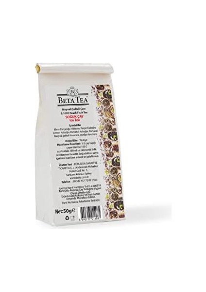 Beta Dökme Meyveli Şeftali Çayı 50 gr - B.1095 fiyatları