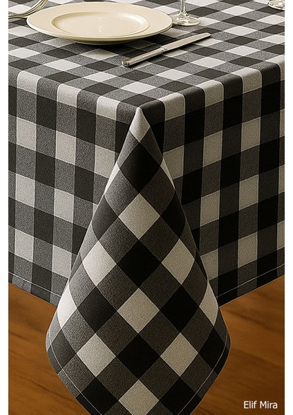 Kareli Masa Örtüsü Sofra Bezi 160X220 cm Rustik fiyatları