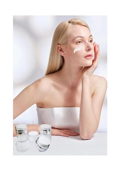 Doldurulabilir Basmalı Şeffaf Cam Krem Kutusu Krem Losyon Sıvı Kabı Pompalı Krem Kutusu Kremlik Organizer modelleri