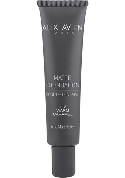 Alıx Avıen Uzun Süre Kalıcı Doğal Mat Bitişli E Vitamini Içeren Mat Fondöten- Matte Foundation 412 Warm Caramel fiyatları