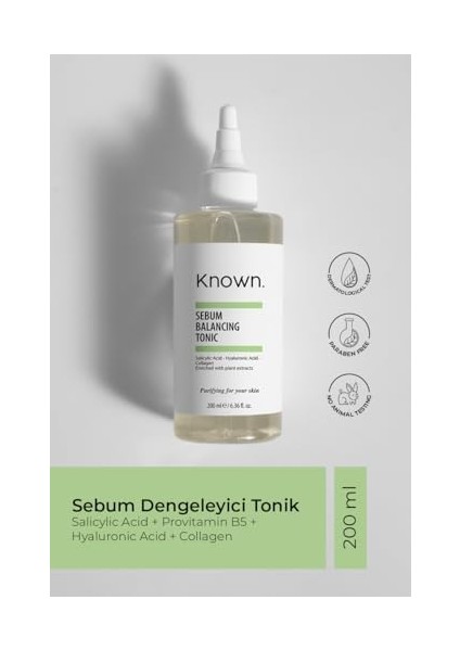 Known Salisilik Asit Içeren Sebum Dengeleyici Tonik 200 ml fiyatları