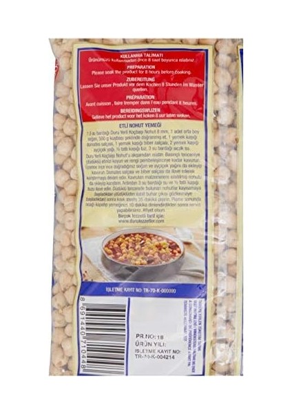 Duru Bakliyat Koçbaşı Nohut 8 mm 1000 gr modelleri