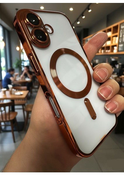 iPhone 17 Kılıf Kamera Lens Korumalı Magsafe Şarj Kilifi Şeffaf Renkli Yumuşak Kapak