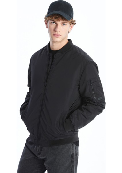 Yeni Sezon Standart Kalıp Kolej Yaka Erkek Bomber Mont