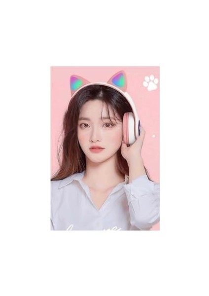 Vooka Çocuk Bluetooth Kulaklık Kedi Kulaklık Pro 5.0 Akıllı Rgb LED Detaylı Bluetooth Kablosuz modelleri