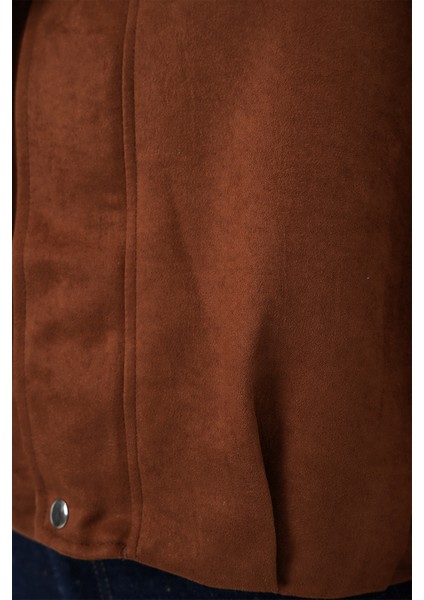 Kadın Oversize Süet Ceket 1055 - Y.kiremit indirimleri