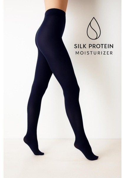 Ipek Proteinli Parfümlü 50 Den Açık Lacivert Külotlu Çorap – Ultra Yumuşak, Mat ve Konforlu