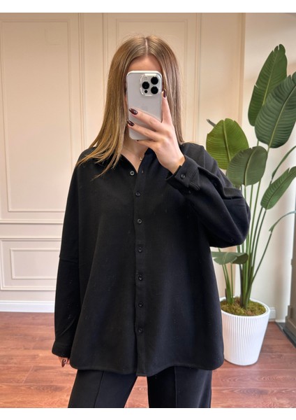 Triko Gömlek Pantolon Takım - Siyah fırsatları