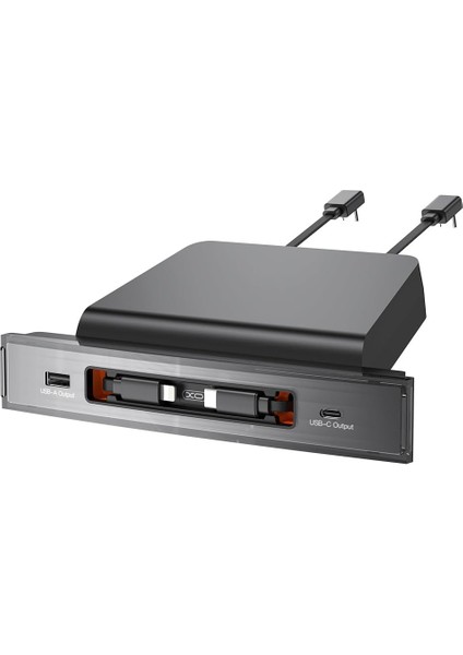 Xo Is Beauty 3- Y Ile Uyumlu USB Şarj Cihazı 2021/2024 Model Uyumlu Bağlantı Noktası, NB285, Orta Konsola Özel Üretim, 27W Lightning, 20W Type-C Kablo, Type-C ve USB Giriş, 4 Cihaza Kadar Şarj, Siyah