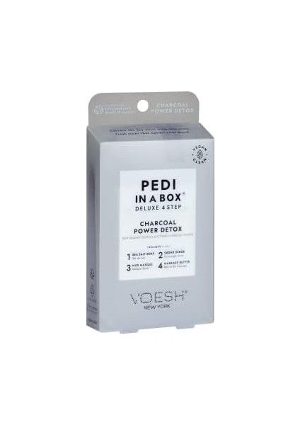 Voesh Pedi In A Box Deluxe 4 Adımlı Pedikür Seti Karbon