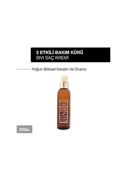 Dermokil Sıvı Saç Kremi 3'lü Bakım Kürü (200 Ml) fiyatları