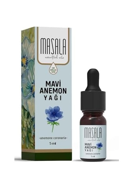 Masala Saf Mavi Anemon Yağı 5 Ml. (Blue Anemon Essential Oil)