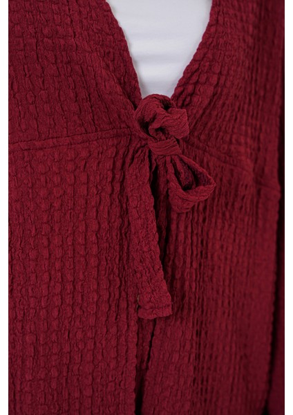 Kadın Örme Bluz Pantolon Ikili Takım 30052 - Bordo indirimleri