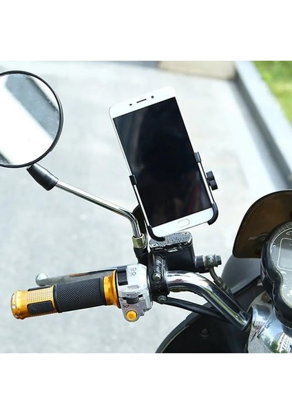 Bisiklet ve Telefon Tutucu, 360° Dönebilir, Ayarlanabilir, Metal Malzeme, Siyah fiyatları