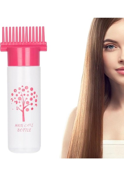 Gaman Profesyonel Ya Da Evde Kullanıma Uygun Tarak Şeklinde Saç Bakım Yağı, Saç Boyama Aplikatör Şişesi Pembe modelleri