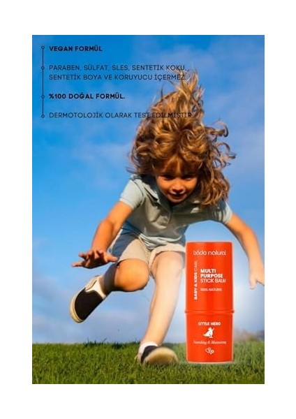 Bade Natural Little HERO%100 Doğal Çok Amaçlı Stick