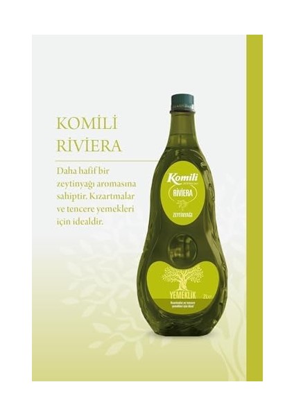 Komili Riviera Zeytinyağı Pet Şişe 2 Lt fiyatları