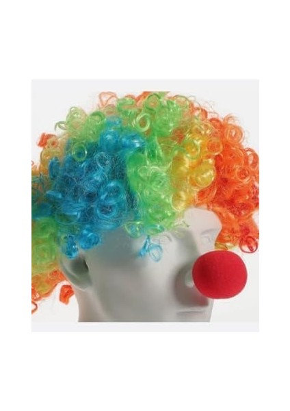Beysüs Unisex Renkli Palyaço Peruk Saç Bonus ve Burun Seti fiyatları