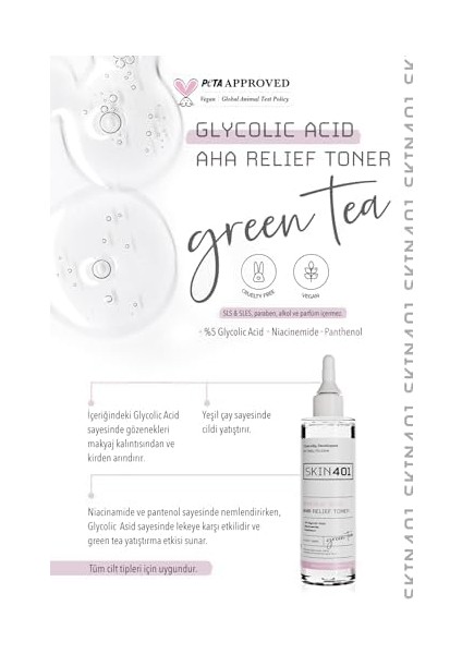SKIN401%5 Glikolik Asit Aydınlatıcı Etkili & Leke Karşıtı Tonik 200ML fiyatları