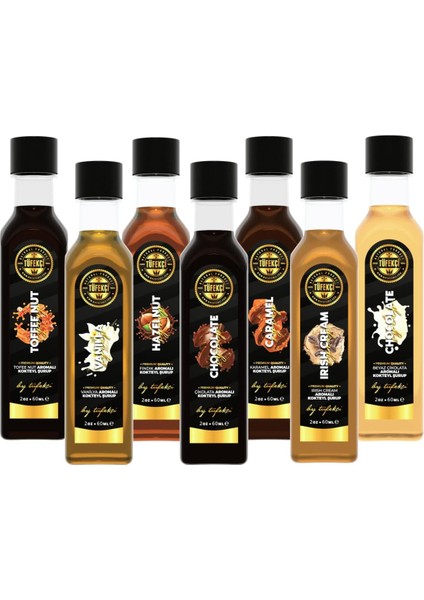 By Tüfekçi 7'lı Çok Satan Avantajlı Deneme Paketi Yoğun Form Yüksek Aromalı Yeni Formül (7X60ML) modelleri