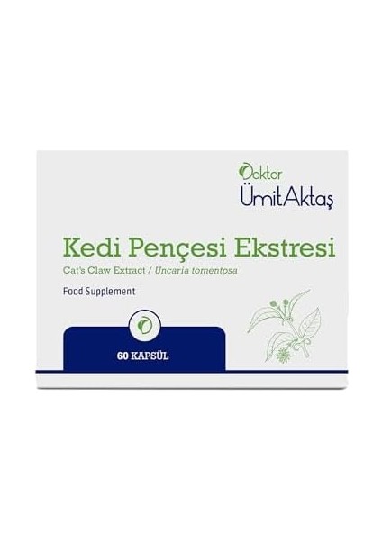 Dr. Ümit Aktaş Kedi Pençesi Ektresi 60 Kapsül