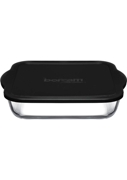 Fırın Tepsileri 2000 cc T Plastik Kapak Siyah