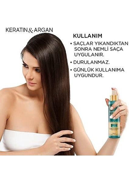 Bioxcin Keratin & Argan Onarıcı Sıvı Saç Bakım Kremi 150 ml Yıpranmış ve Hasar Görmüş Saçlar modelleri