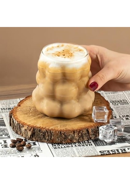 378 Dayanıklı Borosilikat Boncuk Şekilli Cam Kahve ve Sunum Bardağı Üzüm 2 Parça 350ML fiyatları