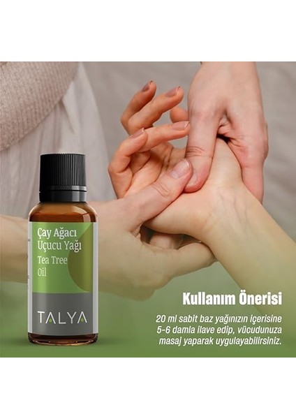 TALYA%100 Saf Çay Ağacı Uçucu Yağı 10ML - Akne ve Sivilce Karşıtı - Cilt Bakımı - Difüzör Için Aromaterapi Yağı