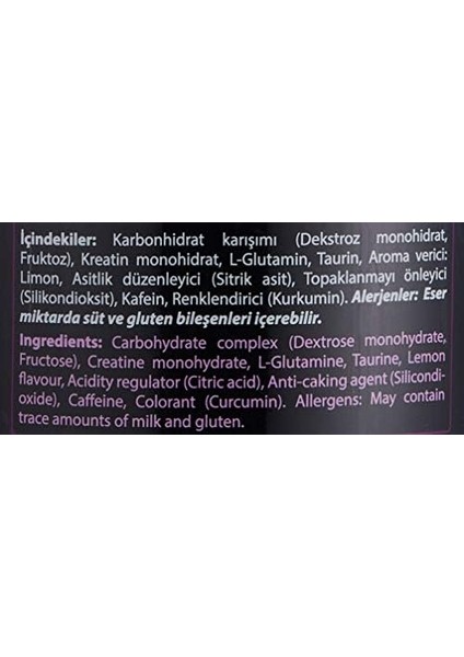 Hardline Kgt Kreatin Glutamine Taurine 1000 gr Limon