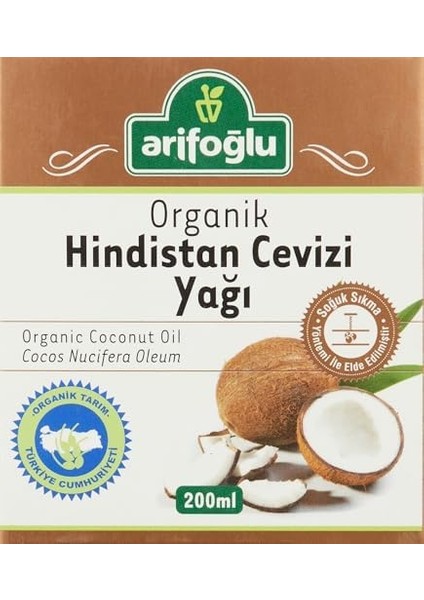 Arifoğlu Organik Hindistan Cevizi Yağı (200 Ml)
