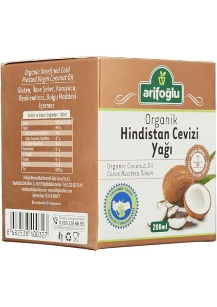 Arifoğlu Organik Hindistan Cevizi Yağı (200 Ml) modelleri
