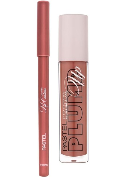 Pastel Profashion Plumping Gloss 205 + Pastel Lip Contour Liner Dudak Parlatıcı 53
