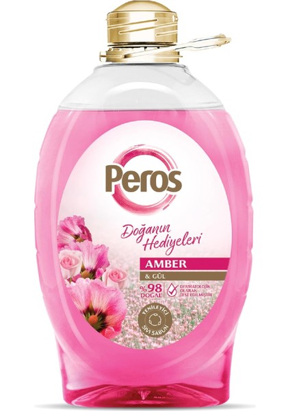 Peros Doğanın Hediyeleri Amber & Gül Sıvı Sabun 3000 G