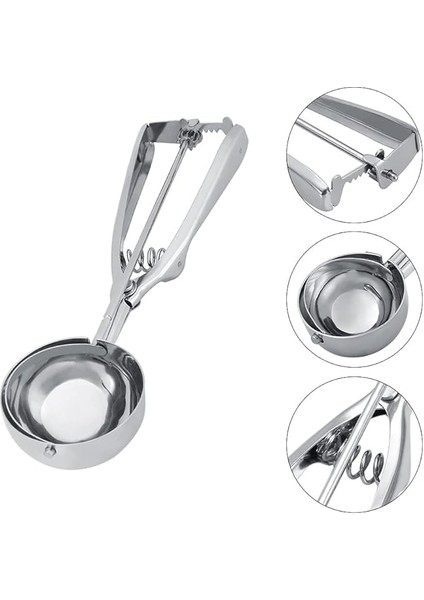 Paslanmaz Çelik Dondurma & Kurabiye Porsiyonlama Kaşığı modelleri