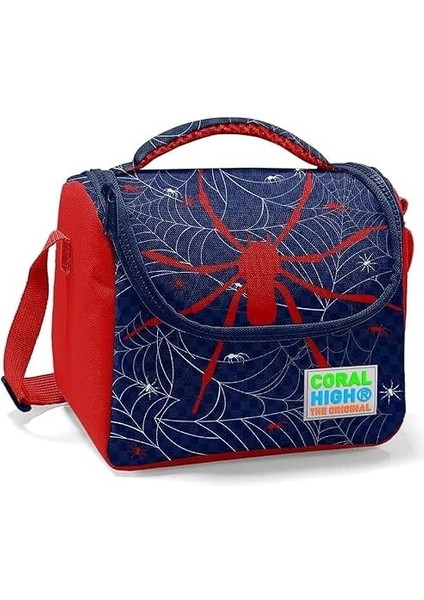 Lacivert Kırmızı Örümcek Baskılı Erkek Çocuk Beslenme Çantası modelleri